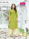 Mahanadi Fashion Angel Designer Party Wear Embroidery Work Kurtis With Fancy Sharara 2001